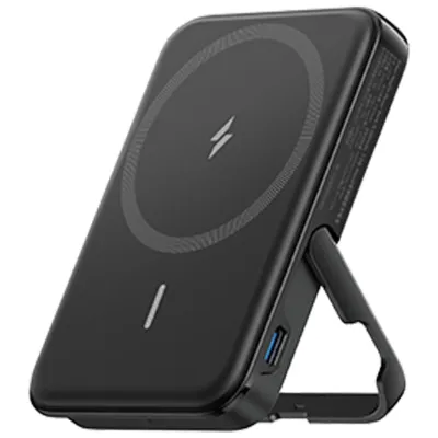 Anker 322 Magnetic Wireless Power Bank (MagGo), 5,000 mAh, 7.5w Wireless and 12w USB C Output, with Mobile Stand
