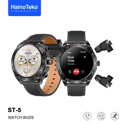 Haino Teko ST-5 Premium Watch Buds With Large Screen Round Shape AMOLED Display