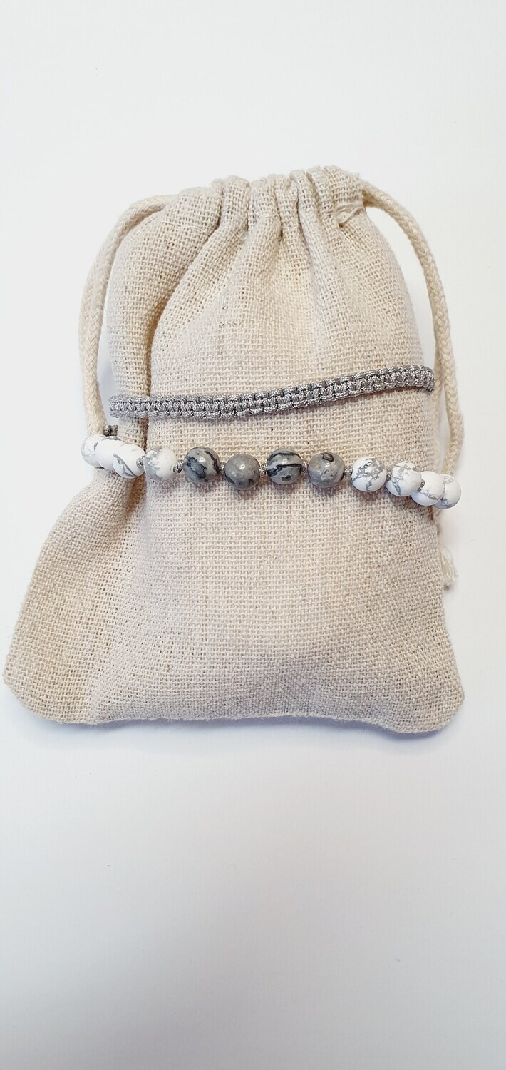 Edelsteinarmband aus Howolith und Picasso Jaspis