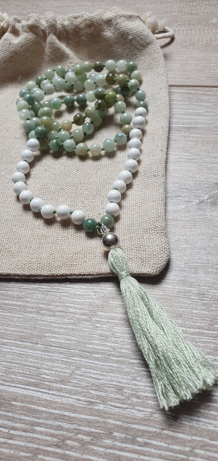 Mala-Kette Jade und Kascholong