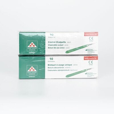 Skalpeller m/skaft nr. 22, sterile