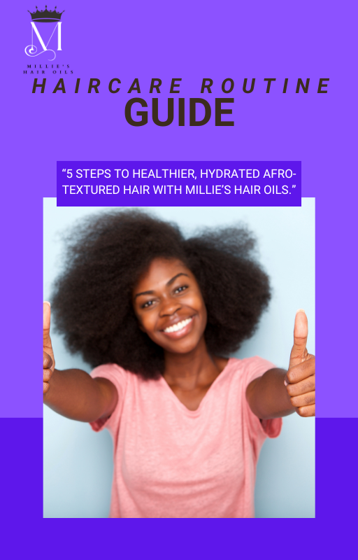 Hair Guide Ebook - 5 Steps to healthier, hydrated afro-textured hair with Millie&#39;s Hair Oils