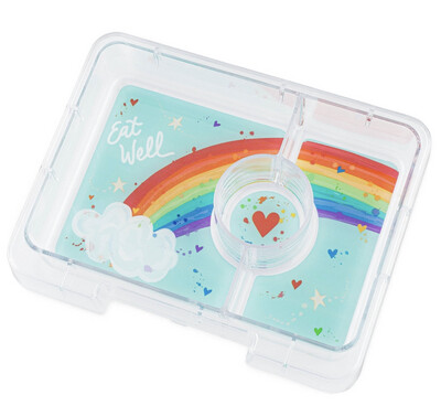 Yumbox Snack - 3 compartment - Power Pink - Rainbow