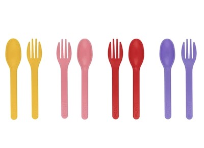MontiiCo Out and About Cutlery Sets - Strawberry
