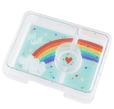 Yumbox Snack - 3 compartment - Tropical Aqua- Rainbow
