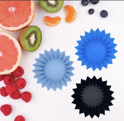 Jumbo Silicone Cups - Blue - 3 pieces