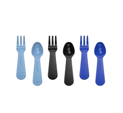 Lunch Punch Fork and Spoon Set - Blue