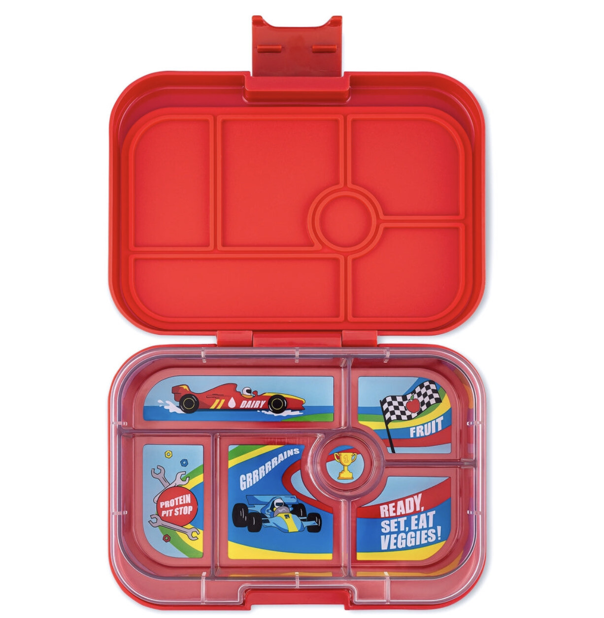 Yumbox Original - (6 sections) Roar Red- Cars