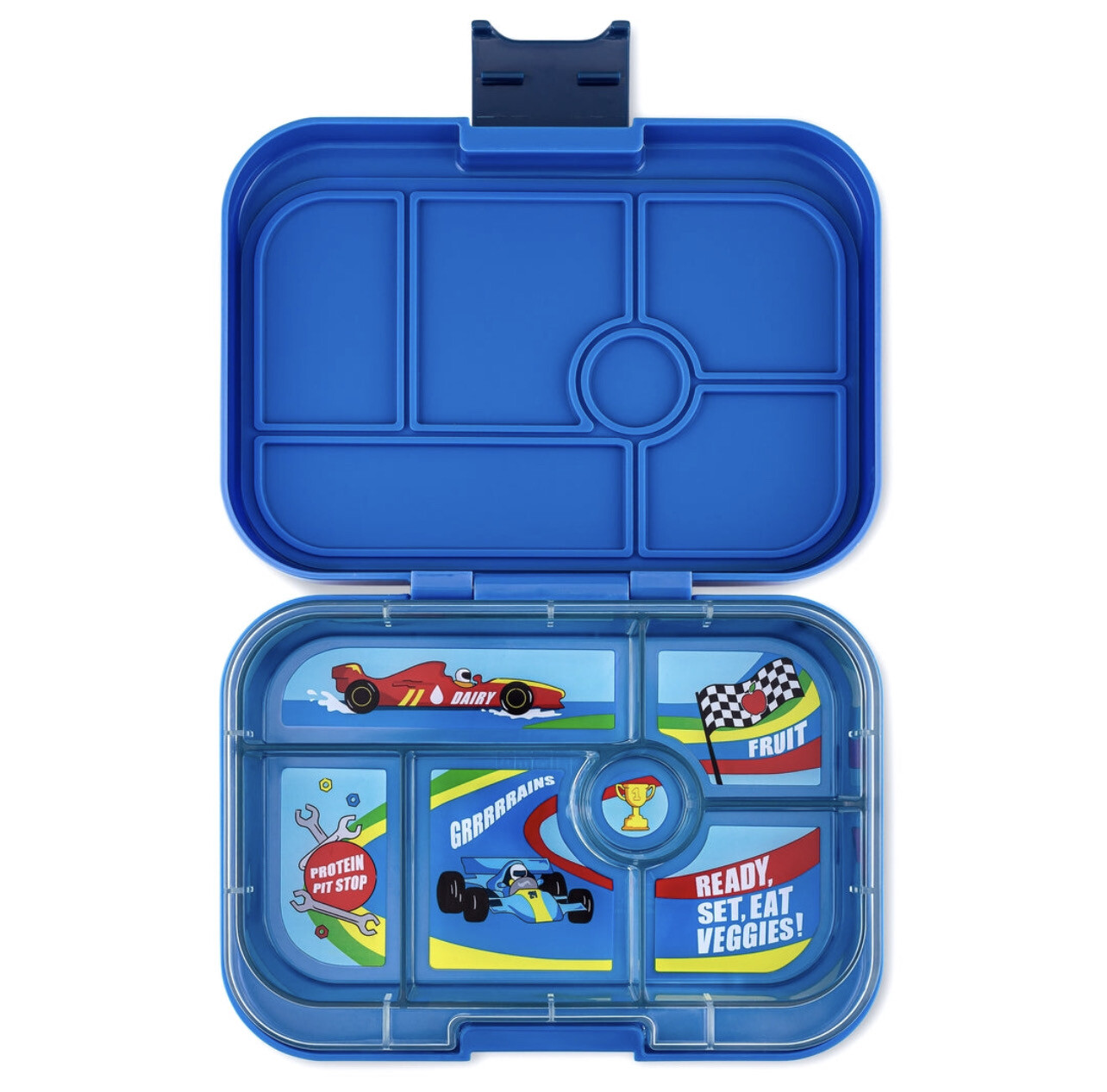 Yumbox Original -(6 sections)  Surf Blue- Cars