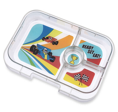 Yumbox Sandwich Friendly Bento Box ( 4 sections) - Matcha Green- Cars