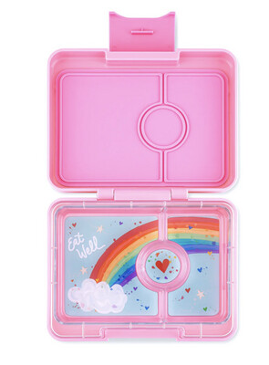 Yumbox Snack - 3 compartment - Power Pink - Rainbow