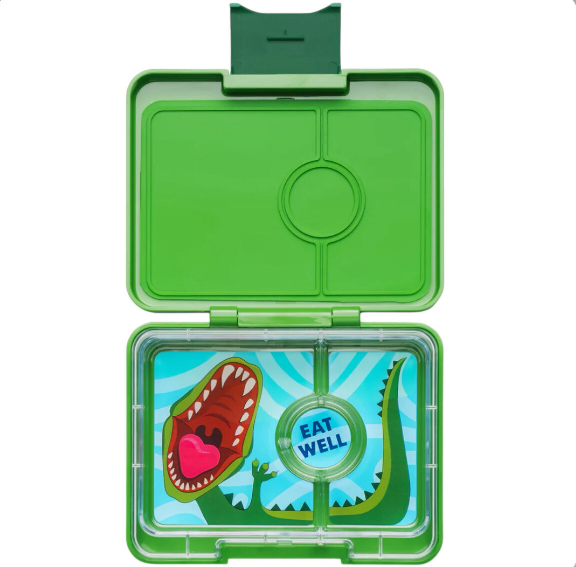 Yumbox Snack - 3 compartment - Jurassic Green - Dinosaur