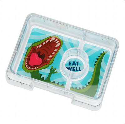 Yumbox Snack - 3 compartment - Jurassic Green - Dinosaur