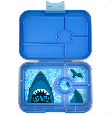 Yumbox Tapas  - 4 compartment- Monte Carlo Blue - Shark