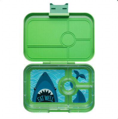 Yumbox Tapas  - 4 compartment- Jurassic Green - Shark