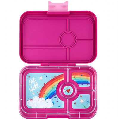 Yumbox Tapas  - 4 compartment- Malibu Purple - Rainbow