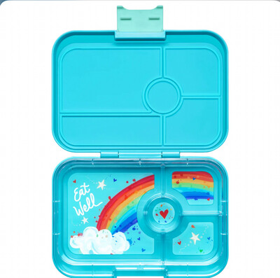 Yumbox Tapas  - 4 compartment- Antibes Blue - Rainbow