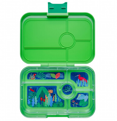 Yumbox Tapas Jurassic Green- 5 compartment- Jungle Tray
