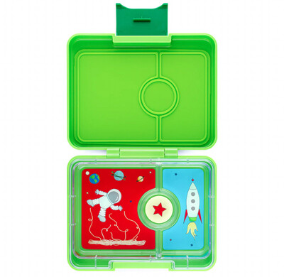 Yumbox Snack - 3 compartment - Green Rocket