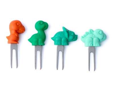 Dino stainless steel mini fork - set of 4 - LEKKABOX