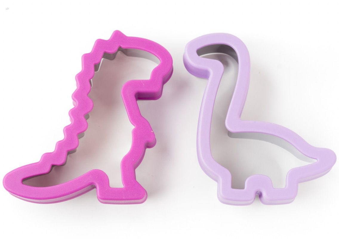 Stainless Steel Sandwich &amp; Cookie Cutter Tyrannosaurus &amp; Long Neck Dino
