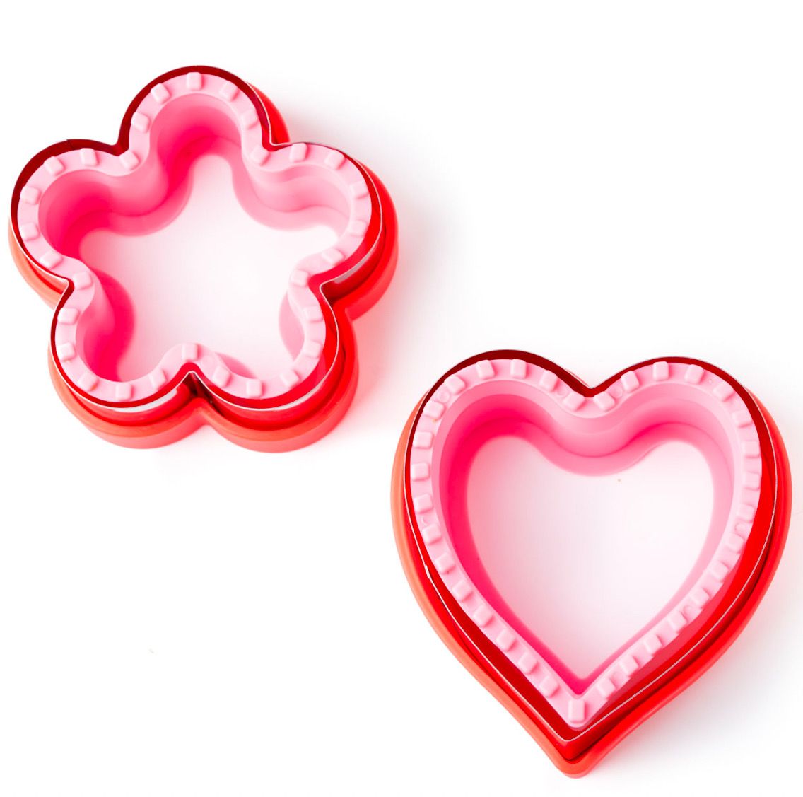 Sandwich cutters - set of 2 - Heart &amp; Flower