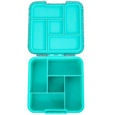 MontiiCo Lunch Box - 5 compartment - Turquoise Glitter