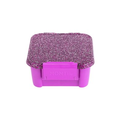 MontiiCo Snack Box - 2 compartments - Magenta Glitter