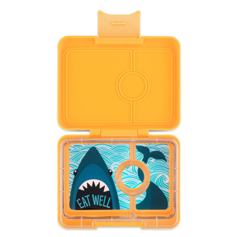Yumbox Snack - 3 compartment - Yoyo Yellow Shark