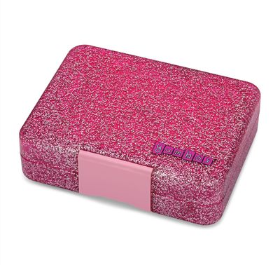 Yumbox Snack - 3 compartment - Sparkle Pink Glitter