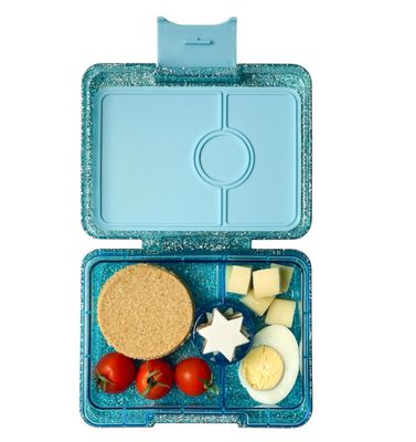Yumbox Snack - 3 compartment - Twinkle Teal Glitter