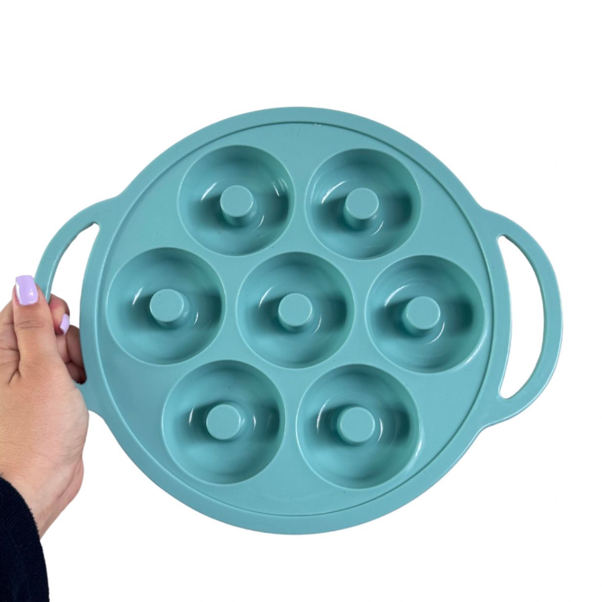 Silicone mold for mini donuts - 7 pockets - Blue
