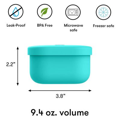 OMIE - Silicone Snack Container - Cyan