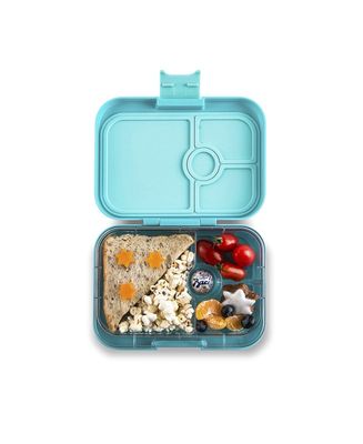Yumbox Sandwich Friendly Bento Box  (4 sections) -  Aqua Rainbow