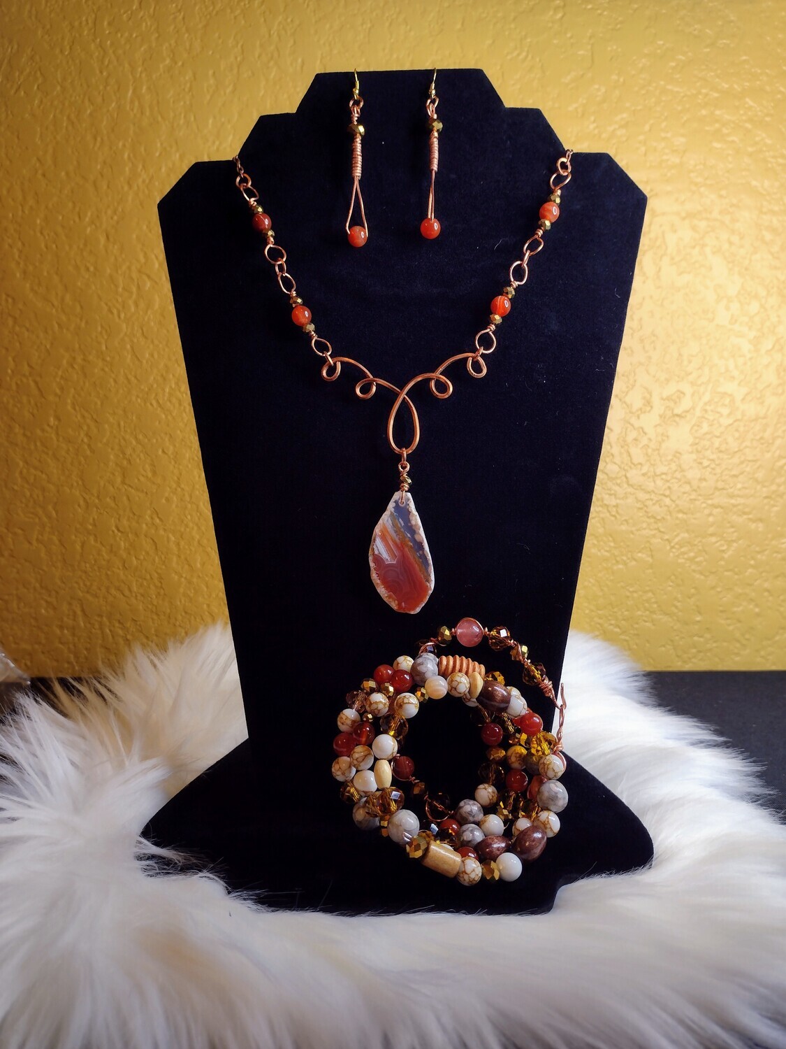 Amber Geode Necklace