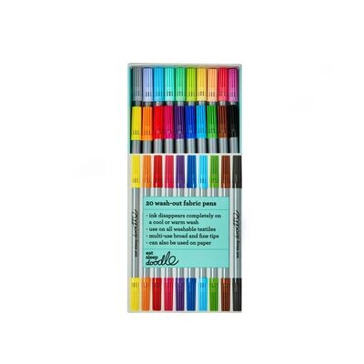 Eatsleepdoodle | Uitwasbare Stiften | 20 Stuks