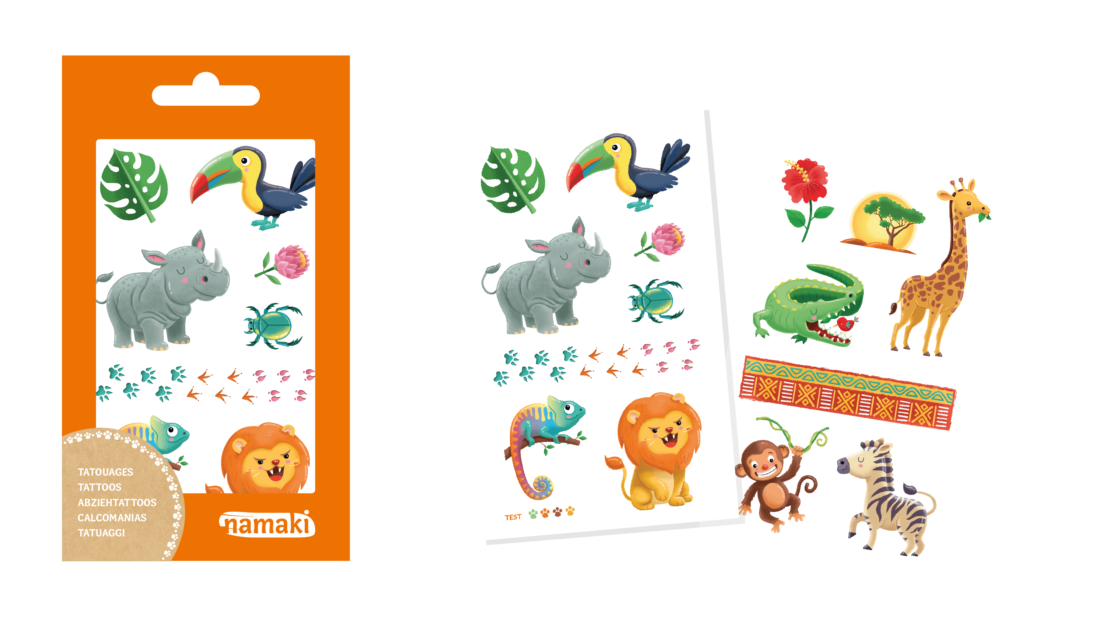 Namaki | Kindertattoo Wilde Dieren