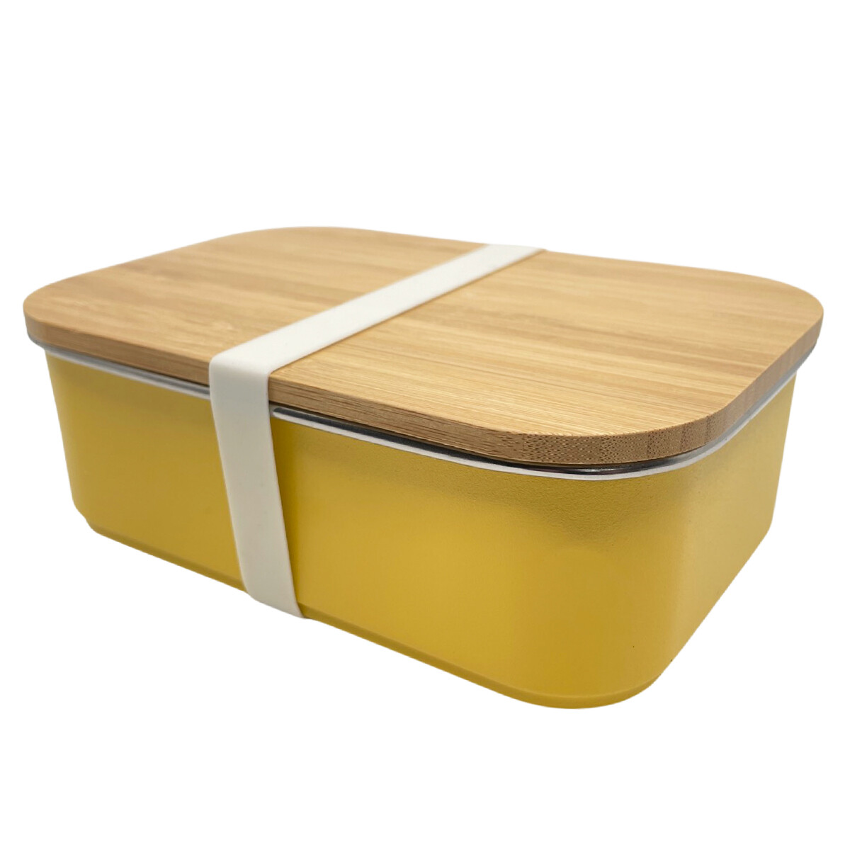 Smikkels | RVS Lunchbox | Geel