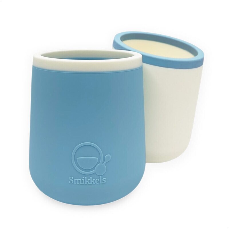 Smikkels | Siliconen Kinderbekers (set) | Blauw