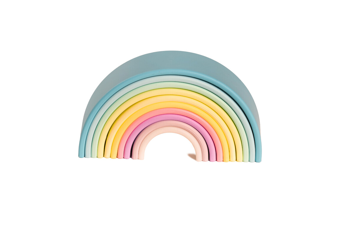 Dëna | Bijt - Stapelspeeltjes | Regenboog | Pastel