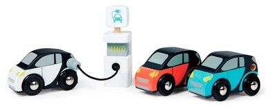 Tender Leaf Toys | Elektrische Auto's met Laadstation