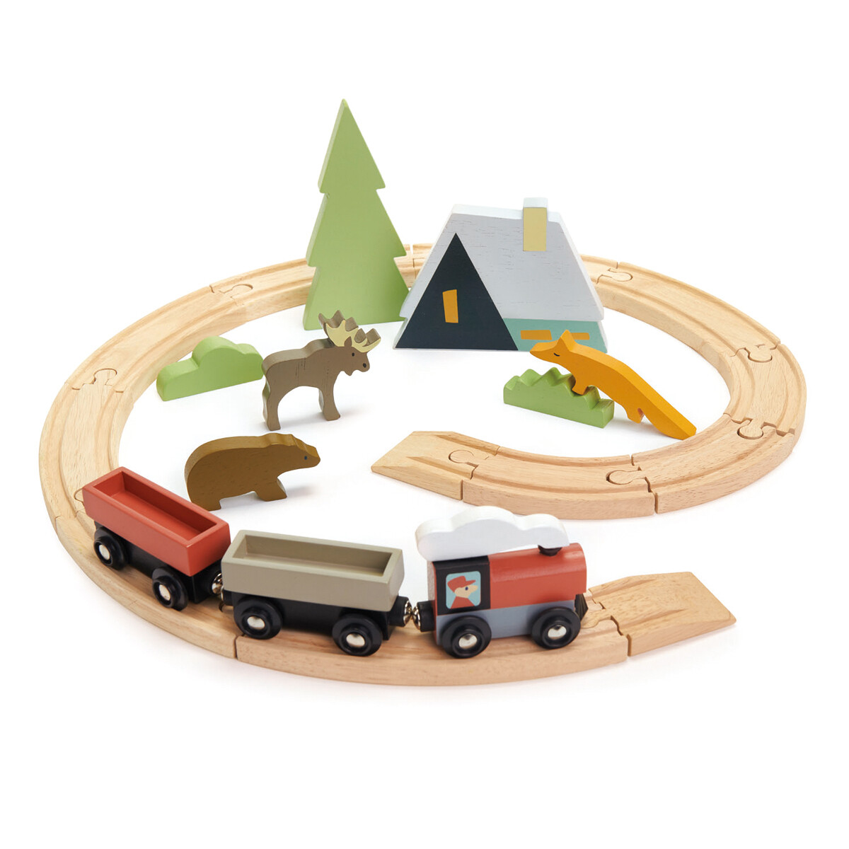 Tender Leaf Toys | Treinbaan | In Het Bos