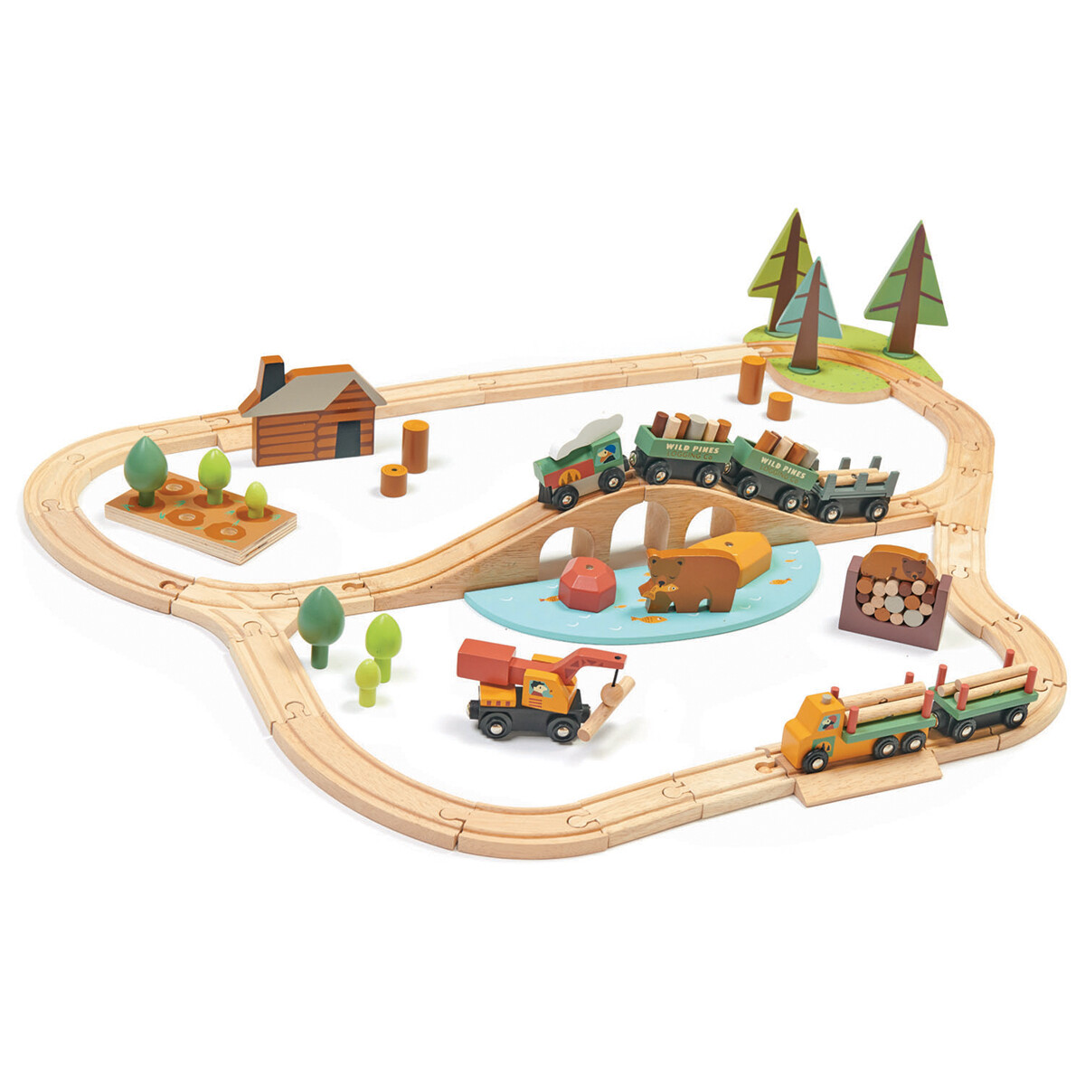 Tender Leaf Toys | Treinbaan | In Het Dennenbos
