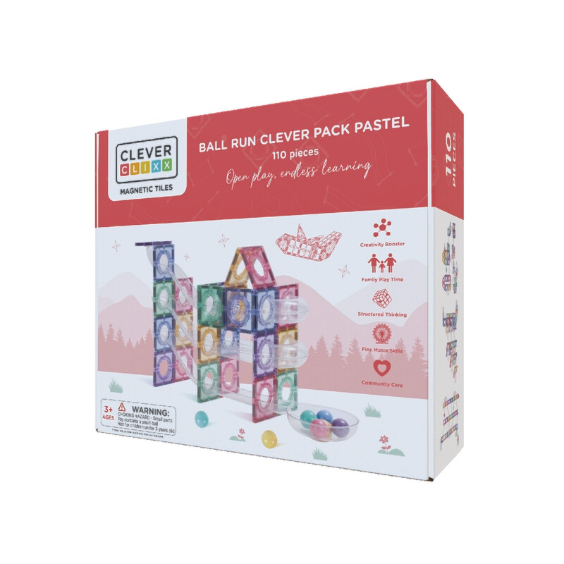 Cleverclixx | Ball Run Clever Pack Pastel |  110 stuks