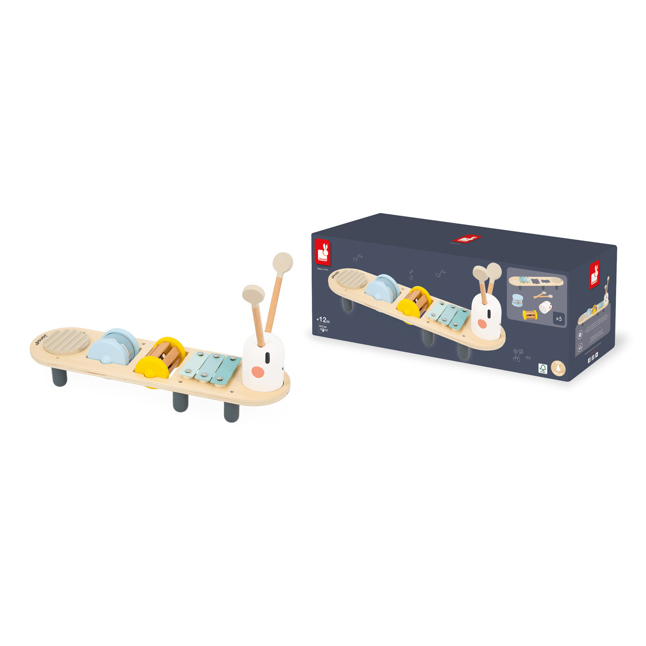 Janod | Sweet Cocoon | Muziektafel Rups