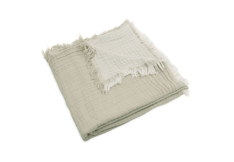 Jollein | Wieg Deken 75x100cm | Olive Green /Ivory