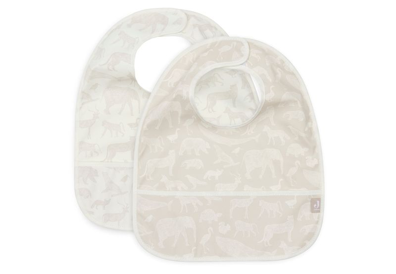 Jollein | Slab Waterproef | Animals Nougat | 2 Stuks