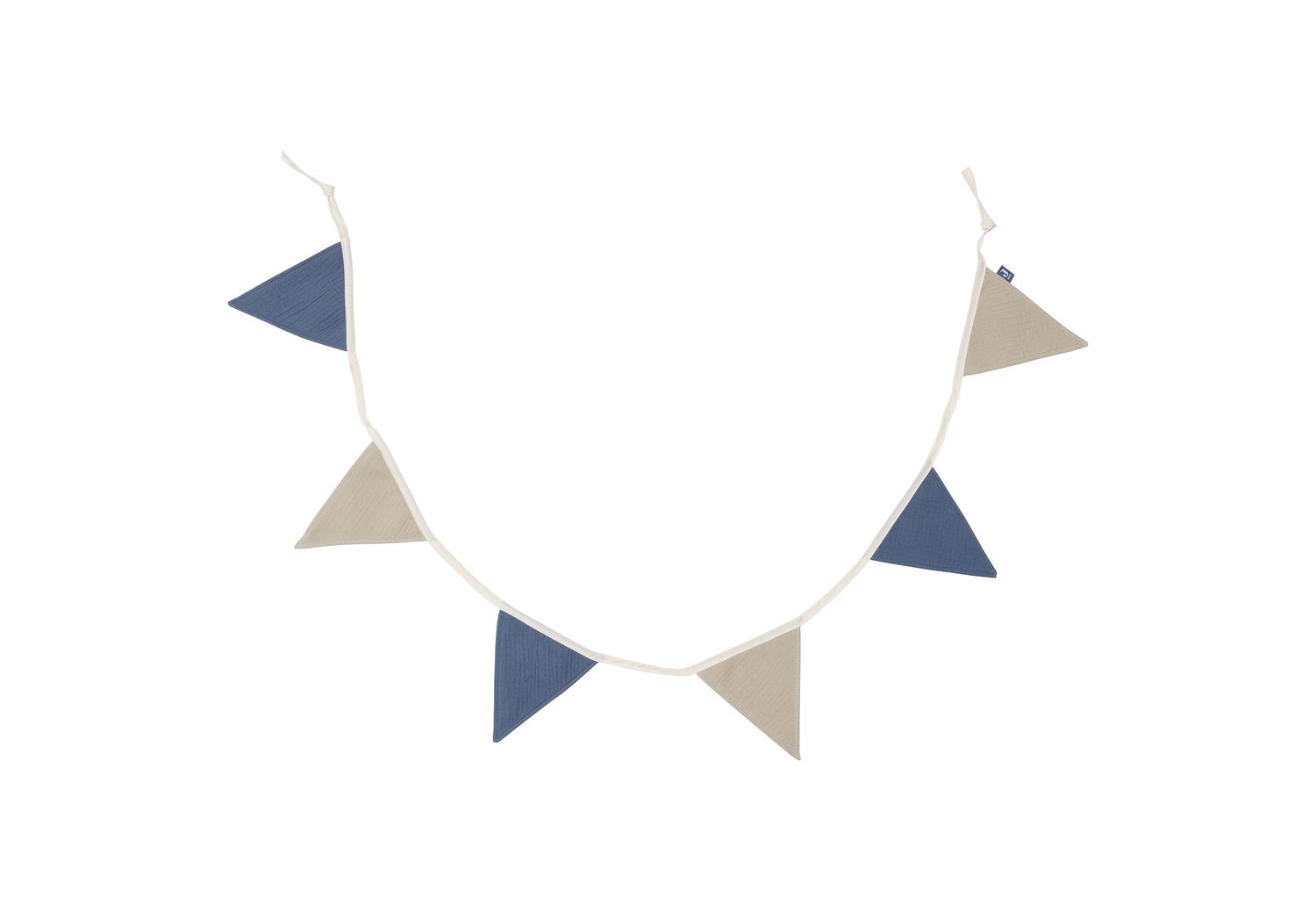 Jollein | Vlaggenlijn | 200x17cm | Jeans Blue /Olive Green​