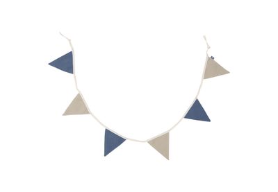 Jollein | Vlaggenlijn | 200x17cm | Jeans Blue /Olive Green​