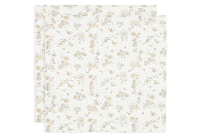 Jollein | Hydrofiele Doek 70x70cm | Dreamy Mouse | 2 Stuks